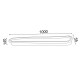 ^ΟΡΟΦΗΣ Φ/Σ LED 52W DIM 3000K 3600LM SOLO ΜΕΤΑΛΛΙΚΟ ΛΕΥΚΟ IP20 100X14X6CM