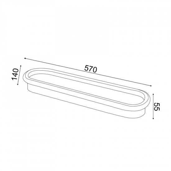 ^ΟΡΟΦΗΣ Φ/Σ LED 36W DIM 3000K 2700LM SOLO ΜΕΤΑΛΛΙΚΟ ΛΕΥΚΟ IP20 57X14X6CM