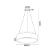 ^ΚΡΕΜΑΣΤΟ Φ/Σ LED 48W 3000K 2630LM ΛΕΥΚΟ ΜΕΤΑΛΛΙΚΟ D60XH120CM APOLLO