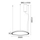 ^ΚΡΕΜΑΣΤΟ Φ/Σ LED 36W 3000K 2700LM HARMONY ΧΡΥΣΟ ΑΛΟΥΜΙΝΙΟ IP20 D42XH120CM