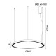 ^ΚΡΕΜΑΣΤΟ Φ/Σ LED 74W 3000K 6500LM HARMONY ΜΑΥΡΟ ΑΛΟΥΜΙΝΙΟ IP20 D80XH120CM