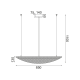 ^ ΚΡΕΜΑΣΤΟ Φ/Σ LED 18W 3000K 1960LM ΜΕΤ/ΚΟ ΜΑΥΡΟ 40X85XH110CM MICHELLE