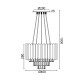 ^ΚΡΕΜΑΣΤΟ Φ/Σ 5XE14 ΚΡΥΣΤΑΛΛΟ + ΧΡΥΣΟ ΜΕΤ/ΚΟ D40XH100CM EMPIRE