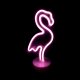 ΦΛΑΜΙΝΓΚΟ, 49 NEON LED ΛΑΜΠΑΚΙΑ ΜΕ ΜΠΑΤΑΡΙΑ (3xAA)/USB, ΡΟΖ, IP20, 16x10x28.5cm