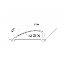 ^ΓΥΨΙΝΟ TRIMLESS ΦΩΤΙΣΤΙΚΟ ANDIE ΗΜΙΚΥΚΛΙΟ 84x42x5CM ^ΓΥΨΙΝΟ TRIMLESS ΦΩΤΙΣΤΙΚΟ ANDIE ΗΜΙΚΥΚΛΙΟ 84x42x5CM