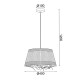 ^ΚΡΕΜΑΣΤΟ Φ/Σ 1xE27 ANDROS GRASS RATTAN Φ40Χ120CM
