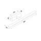 ^ΕΠΙΤΟΙΧΟ Φ/Σ LED 12W 3000K 780LM PALMA ΜΑΥΡΟ ΜΕΤ/ΚΟ IP44 66,5X14,5X5CM 