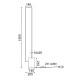 ^ΕΠΙΔΑΠΕΔΙΟ Φ/Σ LED 35W 3000K 2800LM AELIA ΜΑΥΡΟ ΜΕΤ/ΚΟ IP20 20,5X14XH150CM