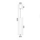 ^ΚΡΕΜΑΣΤΟ Φ/Σ LED 5W 3000K 400LM FINO  ΧΡΥΣΟ ΜΕΤ/ΚΟ IP20 D3XD5,3XH220CM