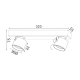 ^ΕΠΙΤΟΙΧΟ Φ/Σ LED 10W COB 80° 3000K 800LM ΜΑΥΡΟ ΑΛΟΥΜΙΝΙΟ 32X7XH7,5CM PLUTO