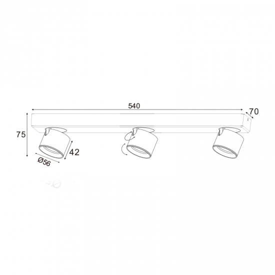 ^ΕΠΙΤΟΙΧΟ Φ/Σ LED 15W COB 80° 3000K 1200LM ΛΕΥΚΟ ΑΛΟΥΜΙΝΙΟ 54X7XH10CM PLUTO