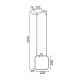 ^ΚΡΕΜΑΣΤΟ Φ/Σ LED 9W 3000K 870LM ΜΑΥΡΟ ΜΕΤΑΛΛΙΚΟ 22X11XH129CM SYMETRIA