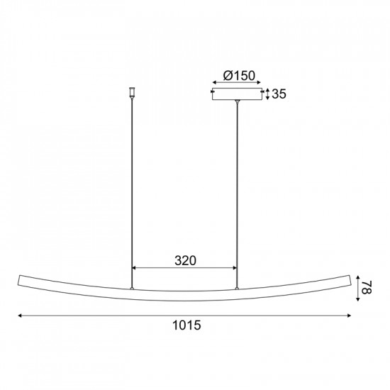 ^ΚΡΕΜΑΣΤΟ Φ/Σ LED 20W 3000K 1400LM NAAVA ΜΑΥΡΟ ΑΛΟΥΜΙΝΙΟ IP20 102X15X110CM