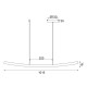 ^ΚΡΕΜΑΣΤΟ Φ/Σ LED 20W 3000K 1400LM NAAVA ΛΕΥΚΟ ΑΛΟΥΜΙΝΙΟ IP20 102X15X110CM