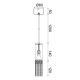 ^ΚΡΕΜΑΣΤΟ Φ/Σ 1XGU10 DOHA ΧΡΥΣΟ ΜΕΤ/ΚΟ IP20 D6XD8XH150CM 