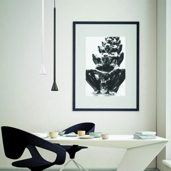 ^ΚΡΕΜΑΣΤΟ Φ/Σ 1ΧGU10 CLOUZOT ΜΑΥΡΟ ΜΕΤ/ΚΟ IP20 D7,5XD10XH190CM