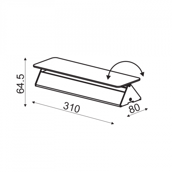 ΕΠΙΤΟΙΧΟ Φ/Σ LED 10W 3000K ΑΛΟΥΜΙΝΙΟ ΜΑΥΡΟ 31X8X5,5CM PYRAMID
