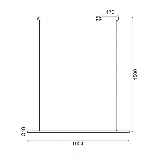 ^ΚΡΕΜΑΣΤΟ Φ/Σ LED 18W 3000K 920LM ΜΑΥΡΟ ΑΛΟΥΜΙΝΙΟ DIMMER ΑΦΗΣ 105Χ1,8ΧΗ150CM AVENUE ^ΚΡΕΜΑΣΤΟ Φ/Σ LED 18W 3000K 920LM ΜΑΥΡΟ ΑΛΟΥΜΙΝΙΟ DIMMER ΑΦΗΣ 105Χ1,8ΧΗ150CM AVENUE