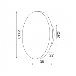 ΕΠΙΤ Φ/Σ LED 5W 3000Κ ΑΠΟΧΡ.ΑΝΟΙΧΤ ΞΥΛΟΥ MDF ΚΥΚΛ Φ14XH3,6CM ECLIPSE ΕΠΙΤ Φ/Σ LED 5W 3000Κ ΑΠΟΧΡ.ΑΝΟΙΧΤ ΞΥΛΟΥ MDF ΚΥΚΛ Φ14XH3,6CM ECLIPSE