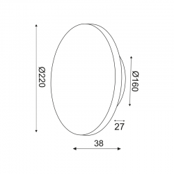 ΕΠΙΤΟΙΧΟ Φ/Σ LED 10W 3000Κ ΜΑΥΡΟ MDF ΚΥΚΛΟΣ Φ22ΧΗ3,6CM ECLIPSE ΕΠΙΤΟΙΧΟ Φ/Σ LED 10W 3000Κ ΜΑΥΡΟ MDF ΚΥΚΛΟΣ Φ22ΧΗ3,6CM ECLIPSE