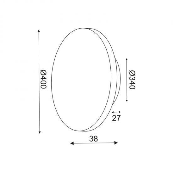 ΕΠΙΤΟΙΧΟ Φ/Σ LED 24W 3000Κ 1920LM TERRAZZO MDF ΚΥΚΛΟΣ Φ40ΧΗ3,6CM ECLIPSE