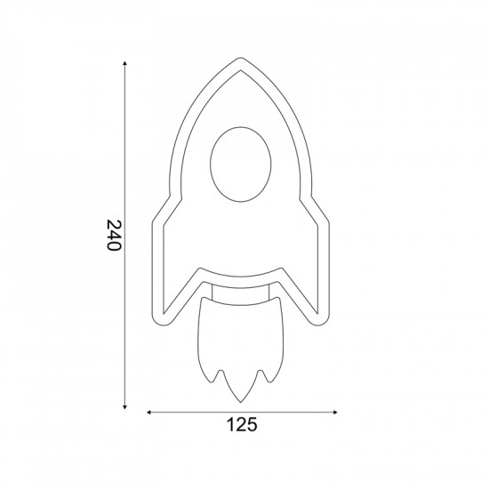 ΕΠΙΤΟΙΧΟ Φ/Σ LED 5.5W 3000K 385LM NASA ΜΠΛΕ MDF 24X13X3.8CM