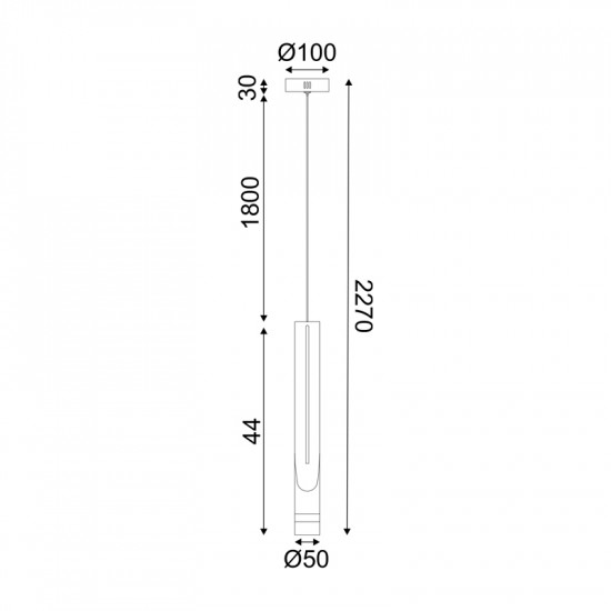 ^ΚΡΕΜΑΣΤΟ Φ/Σ LED 5W 3000K 300LM ESTRELA ΜΑΥΡΟ ΜΕΤ/ΚΟ IP20 D6XH228CM
