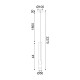 ^ΚΡΕΜΑΣΤΟ Φ/Σ LED 5W 3000K 300LM ESTRELA ΜΑΥΡΟ ΜΕΤ/ΚΟ IP20 D6XH228CM