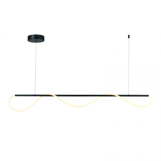 ^ΚΡΕΜΑΣΤΟ Φ/Σ LED 60W 3000K 3300LM KYMA ΜΑΥΡΟ ΜΕΤ/ΚΟ IP20 190Χ6XΗ215CM 
