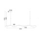 ^ΚΡΕΜΑΣΤΟ Φ/Σ LED 60W 3000K 3300LM KYMA ΜΑΥΡΟ ΜΕΤ/ΚΟ IP20 190Χ6XΗ215CM 