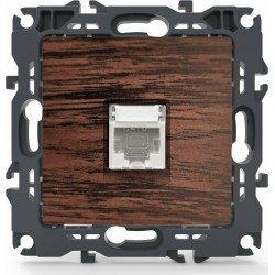 Aca Prime Μονή Πρίζα Δικτύου RJ45 χωρίς Πλαίσιο Τύπου Cat6 σε Καφέ Χρώμα  Aca Prime Μονή Πρίζα Δικτύου RJ45 χωρίς Πλαίσιο Τύπου Cat6 σε Καφέ Χρώμα