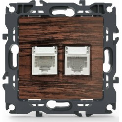 Aca Prime Μονή Πρίζα Δικτύου και Τηλεφώνου RJ45/RJ11 χωρίς Πλαίσιο Τύπου Cat6 σε Καφέ Χρώμα  Aca Prime Μονή Πρίζα Δικτύου και Τηλεφώνου RJ45/RJ11 χωρίς Πλαίσιο Τύπου Cat6 σε Καφέ Χρώμα