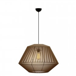 Κρεμαστό Μονόφωτο Φωτιστικό Καφέ 802 Ε27 Φ40x130cm Κρεμαστό Μονόφωτο Φωτιστικό Καφέ 802 Ε27 Φ40x130cm