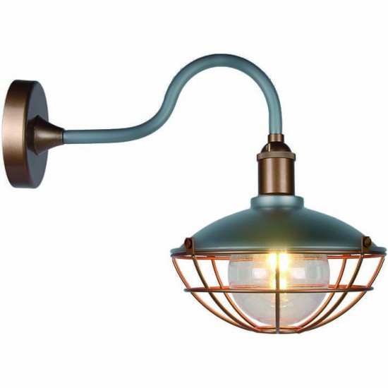 Φωτιστικό Τοίχου Μεταλλικό Νίκελ IP65 Ε27 25x43x35cm Φωτιστικό Τοίχου Μεταλλικό Νίκελ IP65 Ε27 25x43x35cm