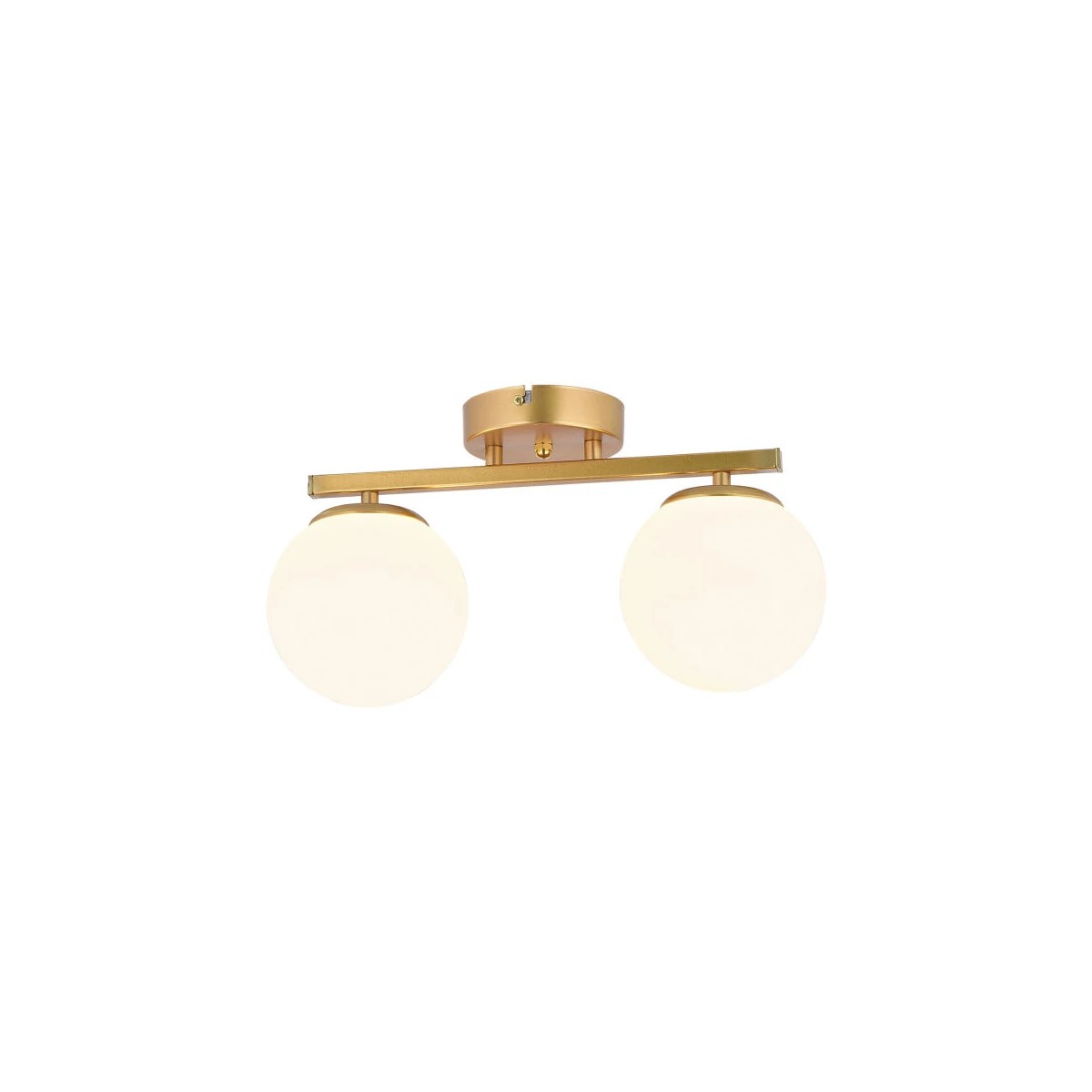 GLOBOSTAR® LUCENA 201-0035 Vintage Φωτιστικό Οροφής με Ντουί 2 x E27 AC 220-240V IP20 - Λευκό & Χρυσό - Μ50 x Π20 x Υ25cm GLOBOSTAR® LUCENA 201-0035 Vintage Φωτιστικό Οροφής με Ντουί 2 x E27 AC 220-240V IP20 - Λευκό & Χρυσό - Μ50 x Π20 x Υ25cm