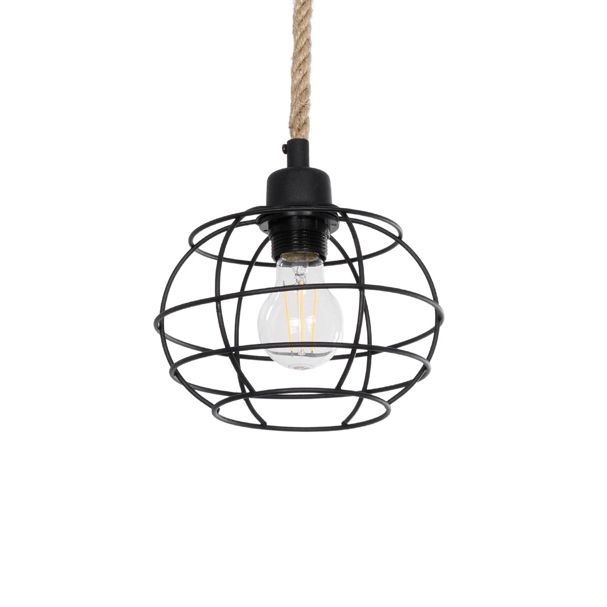 GLOBOSTAR® TALAH 203-0008 Vintage Κρεμαστό Φωτιστικό Οροφής με Ντουί 1 x E27 AC 220-240V IP20 - Μαύρο & Μπεζ - Μ20 x Π20 x Υ20cm GLOBOSTAR® TALAH 203-0008 Vintage Κρεμαστό Φωτιστικό Οροφής με Ντουί 1 x E27 AC 220-240V IP20 - Μαύρο & Μπεζ - Μ20 x Π20 x Υ20cm