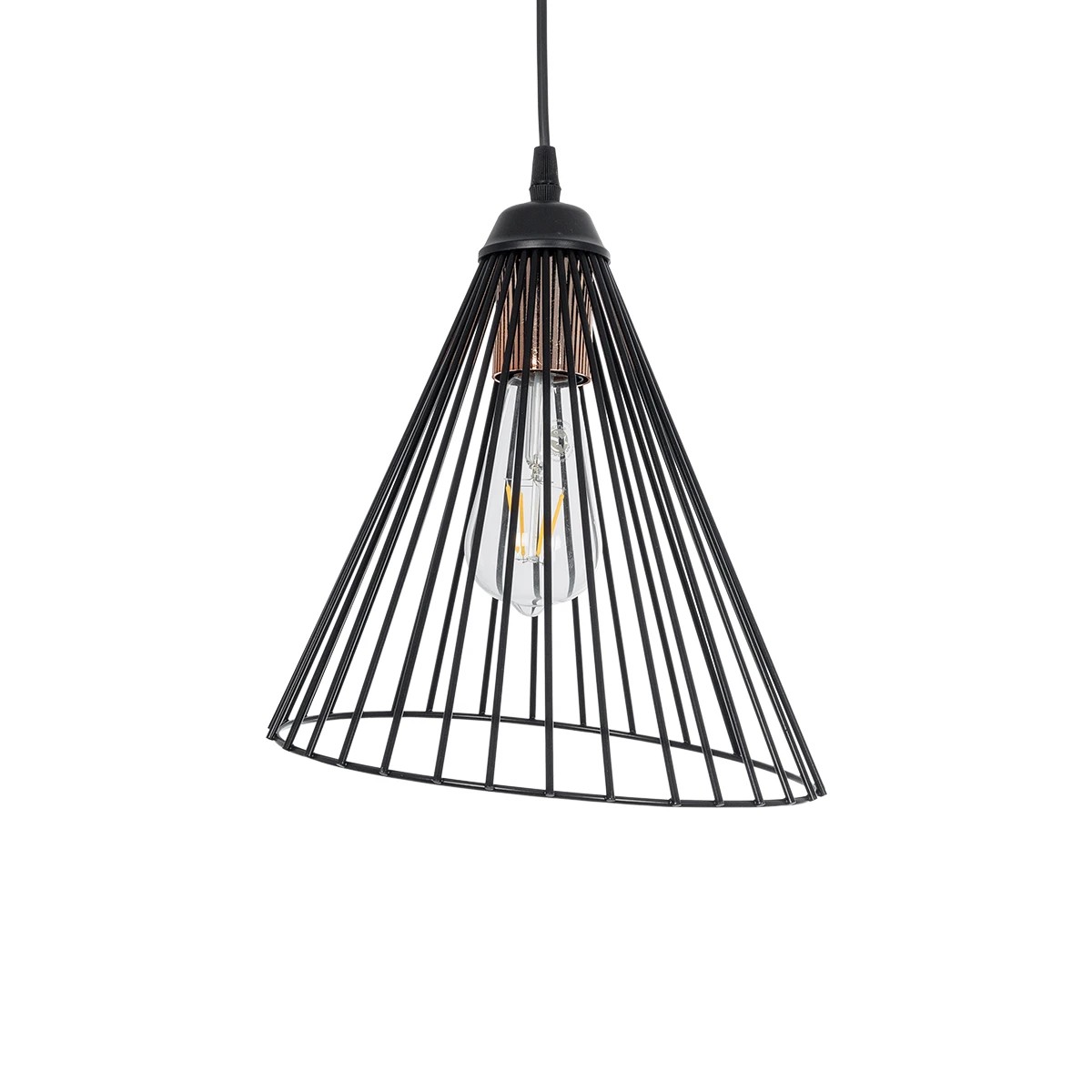 GLOBOSTAR® ARCWIRE 203-0015 Μοντέρνο Κρεμαστό Φωτιστικό Οροφής με Ντουί 1 x E27 AC 220-240V IP20 - Μαύρο - Μ25 x Π25 x Υ30cm GLOBOSTAR® ARCWIRE 203-0015 Μοντέρνο Κρεμαστό Φωτιστικό Οροφής με Ντουί 1 x E27 AC 220-240V IP20 - Μαύρο - Μ25 x Π25 x Υ30cm