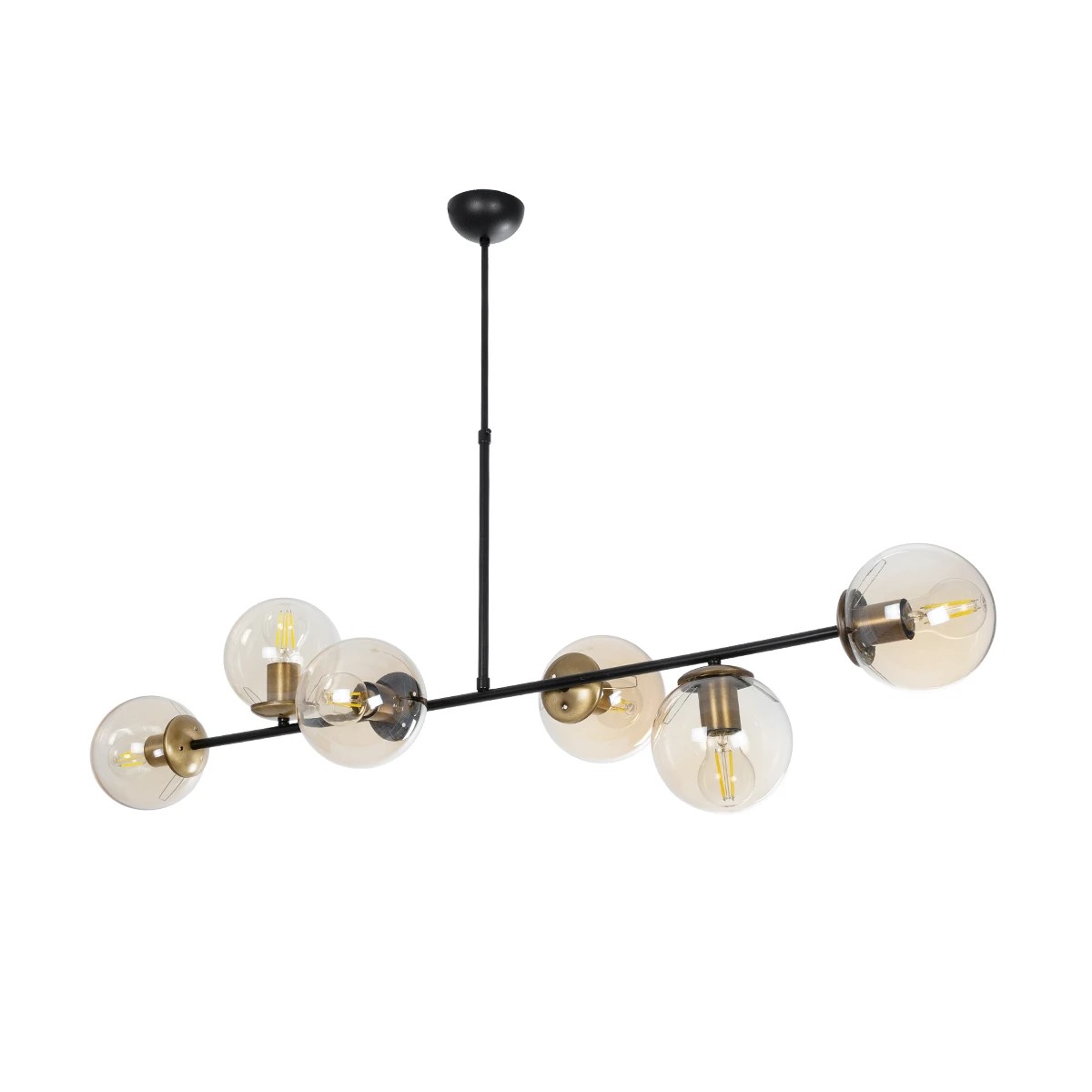 GLOBOSTAR® LATTICE 203-0017 Μοντέρνο Φωτιστικό Οροφής με Ντουί 6 x E27 AC 220-240V IP20 - Μαύρο & Μπρούτζινο - Μ120 x Π32 x Υ32cm GLOBOSTAR® LATTICE 203-0017 Μοντέρνο Φωτιστικό Οροφής με Ντουί 6 x E27 AC 220-240V IP20 - Μαύρο & Μπρούτζινο - Μ120 x Π32 x Υ32cm