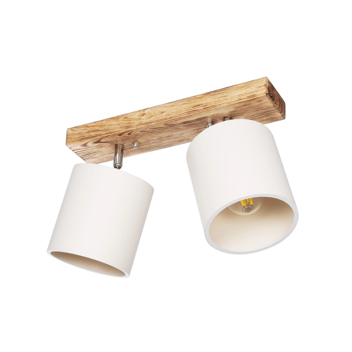GLOBOSTAR® CUP 203-0056 Vintage Φωτιστικό Οροφής με Ντουί 2 x E27 AC 220-240V IP20 - Λευκό & Μπεζ - Μ42 x Π14 x Υ26cm GLOBOSTAR® CUP 203-0056 Vintage Φωτιστικό Οροφής με Ντουί 2 x E27 AC 220-240V IP20 - Λευκό & Μπεζ - Μ42 x Π14 x Υ26cm