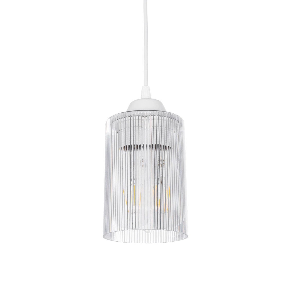 GLOBOSTAR® TORUS 203-0064 Μοντέρνο Κρεμαστό Φωτιστικό Οροφής με Ντουί 1 x E27 AC 220-240V IP20 - Λευκό - Μ10.5 x Π10.5 x Υ18.5cm GLOBOSTAR® TORUS 203-0064 Μοντέρνο Κρεμαστό Φωτιστικό Οροφής με Ντουί 1 x E27 AC 220-240V IP20 - Λευκό - Μ10.5 x Π10.5 x Υ18.5cm