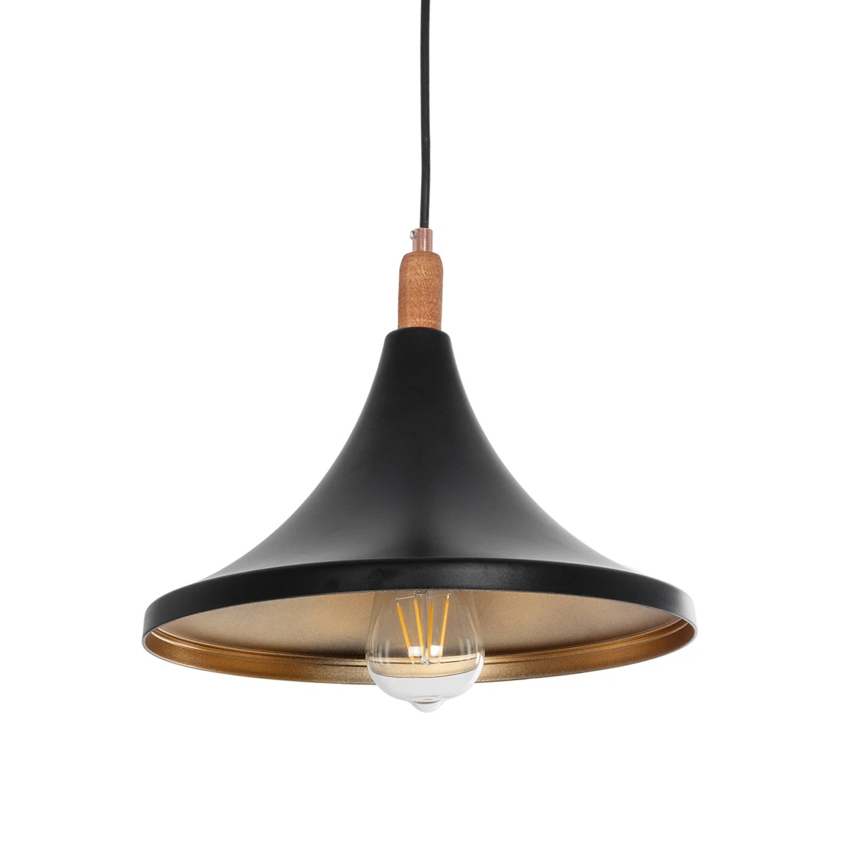 GLOBOSTAR® BELFRY 203-0077 Μοντέρνο Κρεμαστό Φωτιστικό Οροφής με Ντουί 1 x E27 AC 220-240V IP20 - Μαύρο & Χρυσό - Μ29.5 x Π29.5 x Υ22cm GLOBOSTAR® BELFRY 203-0077 Μοντέρνο Κρεμαστό Φωτιστικό Οροφής με Ντουί 1 x E27 AC 220-240V IP20 - Μαύρο & Χρυσό - Μ29.5 x Π29.5 x Υ22cm