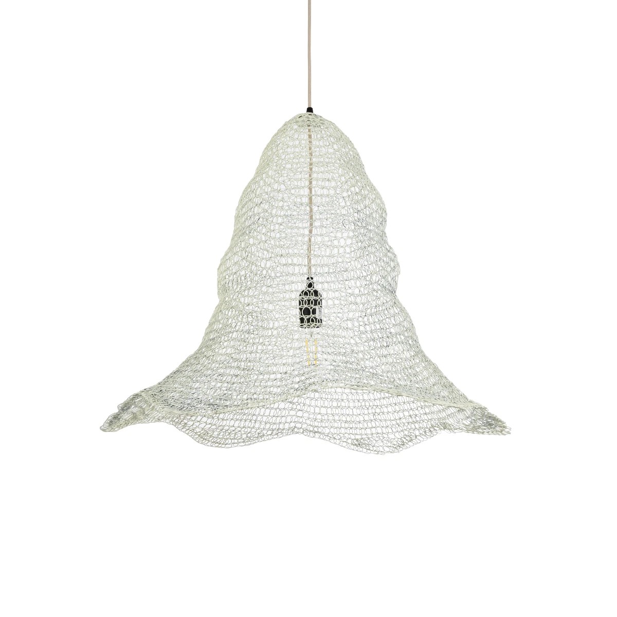 GLOBOSTAR® KENTUCKY 01892 Vintage Κρεμαστό Φωτιστικό Οροφής με Ντουί 1 x E27 AC 220-240V IP20 - Λευκό - Μ60 x Π60 x Υ52cm GLOBOSTAR® KENTUCKY 01892 Vintage Κρεμαστό Φωτιστικό Οροφής με Ντουί 1 x E27 AC 220-240V IP20 - Λευκό - Μ60 x Π60 x Υ52cm