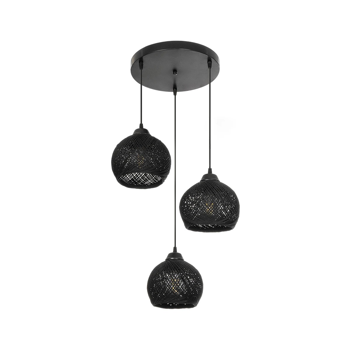 GLOBOSTAR® YASAM 203-0022 Vintage Κρεμαστό Φωτιστικό Οροφής με Ντουί 3 x E27 AC 220-240V IP20 - Μαύρο - Μ42 x Π42 x Υ54cm GLOBOSTAR® YASAM 203-0022 Vintage Κρεμαστό Φωτιστικό Οροφής με Ντουί 3 x E27 AC 220-240V IP20 - Μαύρο - Μ42 x Π42 x Υ54cm