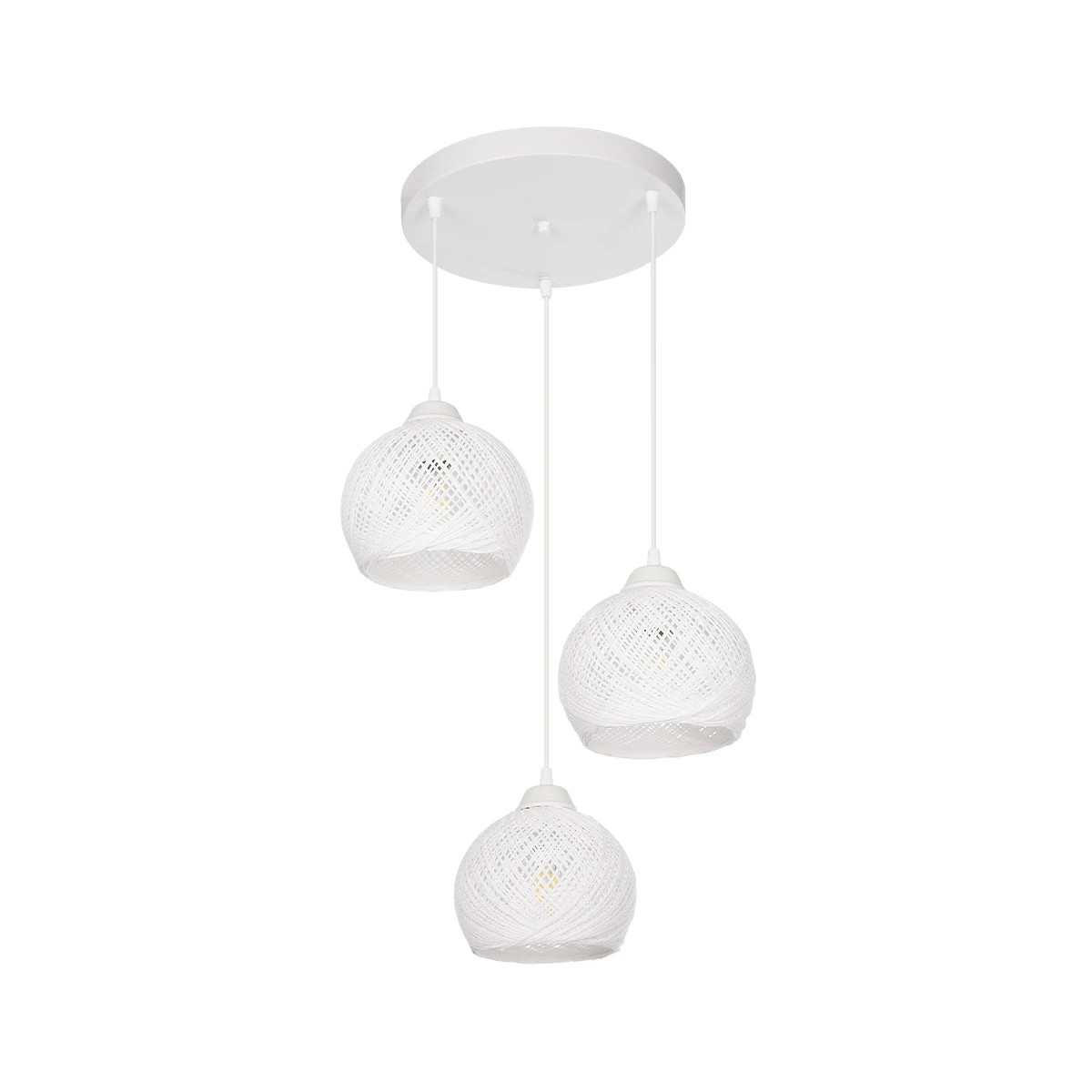 GLOBOSTAR® YASAM 203-0023 Vintage Κρεμαστό Φωτιστικό Οροφής με Ντουί 3 x E27 AC 220-240V IP20 - Λευκό - Μ42 x Π42 x Υ54cm GLOBOSTAR® YASAM 203-0023 Vintage Κρεμαστό Φωτιστικό Οροφής με Ντουί 3 x E27 AC 220-240V IP20 - Λευκό - Μ42 x Π42 x Υ54cm
