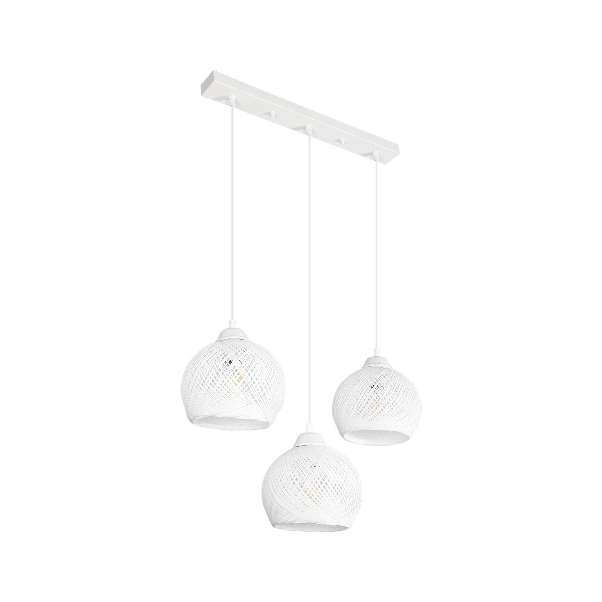 GLOBOSTAR® YASAM 203-0027 Vintage Κρεμαστό Φωτιστικό Οροφής με Ντουί 3 x E27 AC 220-240V IP20 - Λευκό - Μ45 x Π18 x Υ30cm GLOBOSTAR® YASAM 203-0027 Vintage Κρεμαστό Φωτιστικό Οροφής με Ντουί 3 x E27 AC 220-240V IP20 - Λευκό - Μ45 x Π18 x Υ30cm