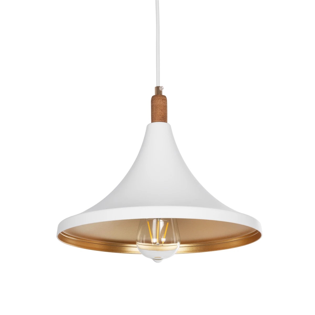 GLOBOSTAR® BELFRY 203-0076 Μοντέρνο Κρεμαστό Φωτιστικό Οροφής με Ντουί 1 x E27 AC 220-240V IP20 - Λεύκο & Χρυσό - Μ29.5 x Π29.5 x Υ22cm GLOBOSTAR® BELFRY 203-0076 Μοντέρνο Κρεμαστό Φωτιστικό Οροφής με Ντουί 1 x E27 AC 220-240V IP20 - Λεύκο & Χρυσό - Μ29.5 x Π29.5 x Υ22cm