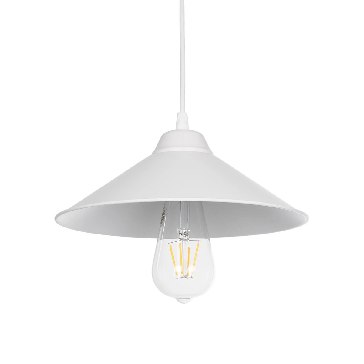 GLOBOSTAR® FONTE 203-0081 Μοντέρνο Κρεμαστό Φωτιστικό Οροφής με Ντουί 1 x E27 AC 220-240V IP20 - Λευκό - Μ25.5 x Π25.5 x Υ10cm GLOBOSTAR® FONTE 203-0081 Μοντέρνο Κρεμαστό Φωτιστικό Οροφής με Ντουί 1 x E27 AC 220-240V IP20 - Λευκό - Μ25.5 x Π25.5 x Υ10cm