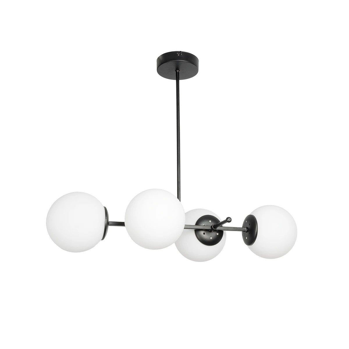 GLOBOSTAR® GLOBUS 203-0104 Μοντέρνο Φωτιστικό Οροφής με Ντουί 4 x E27 AC 220-240V IP20 - Λευκό & Μαύρο - Μ70 x Π34 x Υ15cm GLOBOSTAR® GLOBUS 203-0104 Μοντέρνο Φωτιστικό Οροφής με Ντουί 4 x E27 AC 220-240V IP20 - Λευκό & Μαύρο - Μ70 x Π34 x Υ15cm