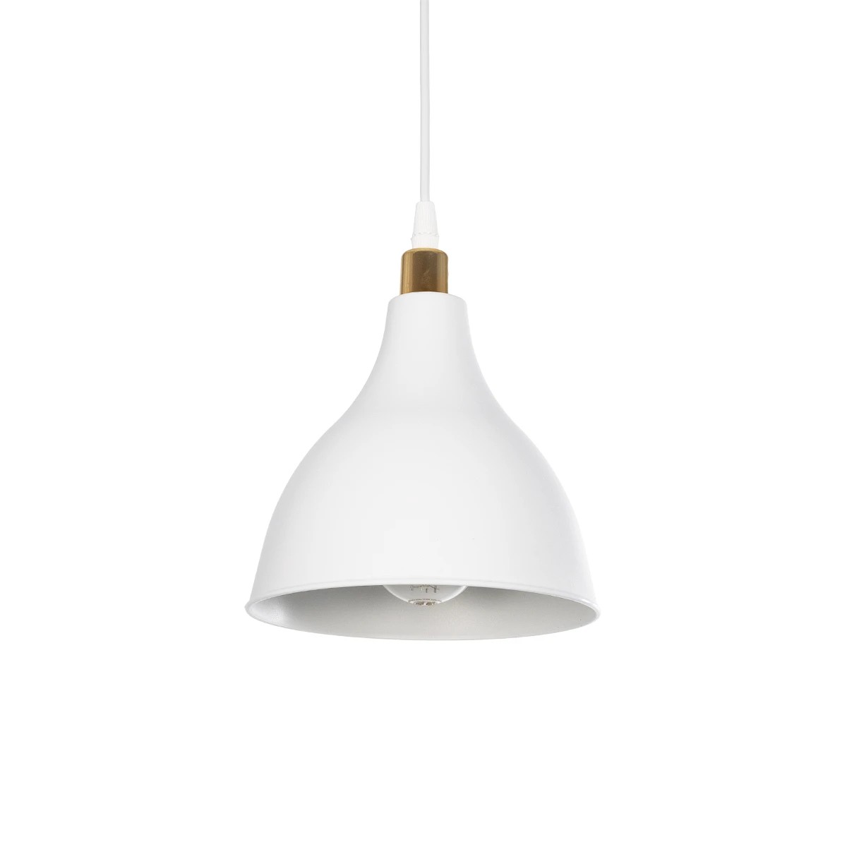 GLOBOSTAR® RADE 203-0125 Μοντέρνο Κρεμαστό Φωτιστικό Οροφής με Ντουί 1 x E27 AC 220-240V IP20 - Λευκό & Χρυσό - Μ18.5 x Π18.5 x Υ23cm GLOBOSTAR® RADE 203-0125 Μοντέρνο Κρεμαστό Φωτιστικό Οροφής με Ντουί 1 x E27 AC 220-240V IP20 - Λευκό & Χρυσό - Μ18.5 x Π18.5 x Υ23cm