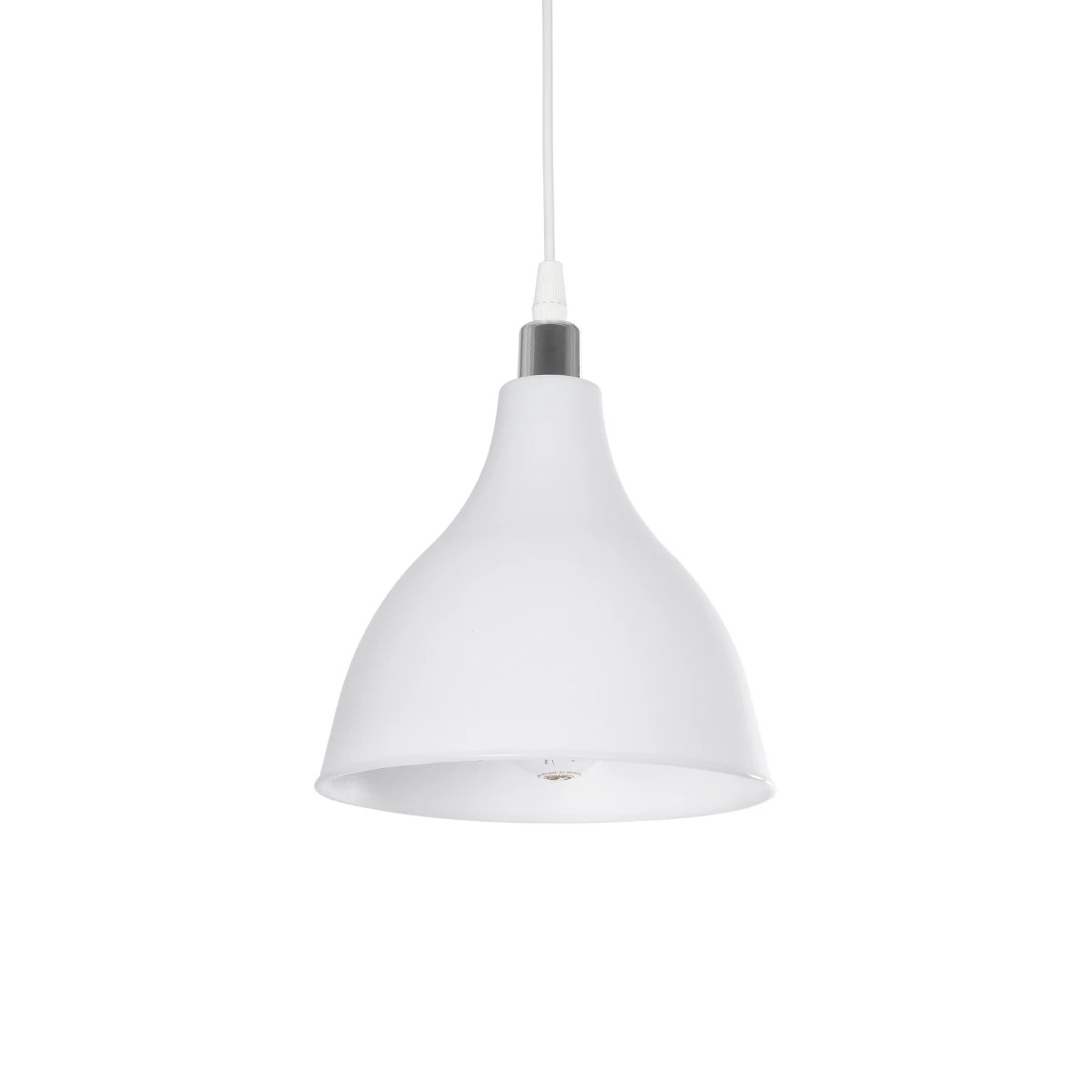 GLOBOSTAR® RADE 203-0126 Μοντέρνο Κρεμαστό Φωτιστικό Οροφής με Ντουί 1 x E27 AC 220-240V IP20 - Λευκό & Ασημί - Μ18.5 x Π18.5 x Υ23cm GLOBOSTAR® RADE 203-0126 Μοντέρνο Κρεμαστό Φωτιστικό Οροφής με Ντουί 1 x E27 AC 220-240V IP20 - Λευκό & Ασημί - Μ18.5 x Π18.5 x Υ23cm